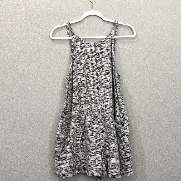 Roxy Black and White Polka Dot Romper with Pockets - Picture 3 of 8